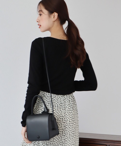 BLUEEAST(ブルーイースト)の「長袖カラーロンT(Tシャツ/カットソー・レディース・ピンク/ホワイト/ブラック/ブルー/ネイビー/ブラウン/グレー・MEDIUM)」の22枚目の写真