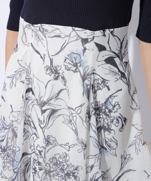 Apuweiser-riche ニットコンビフラワーワンピース Apuweiser-riche（アプワイザーリッシェ）の「ニットコンビ