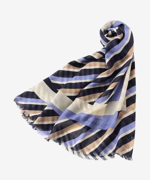 MACKINTOSH LONDON(マッキントッシュ ロンドン)の「マルチストライプ大判ストール(マフラー・レディース・イエロー/ブルー系その他4・FREE)」の7枚目の写真