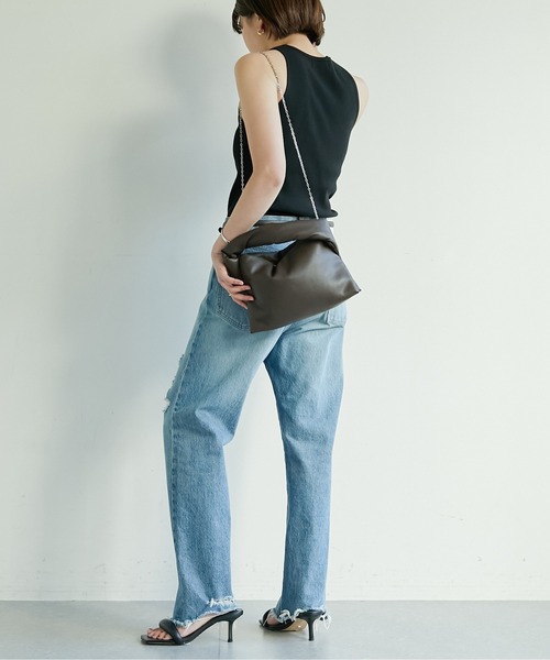 GALLARDAGALANTE（ガリャルダガランテ）の「【2.718】ピローバッグ（ハンドバッグ・レディース・ホワイト/ダークブラウン・FREE）」の5枚目の写真