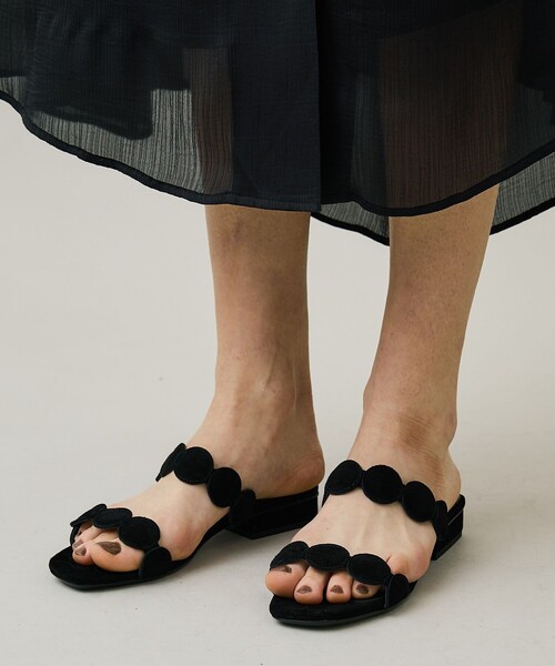 TSURU by Mariko Oikawa(ツルバイマリコオイカワ)の「【TSURU by MARIKO OIKAWA(ツルバイマリコオイカワ)】Relief(サンダル・レディース・ブラック・35/37/36)」の5枚目の写真