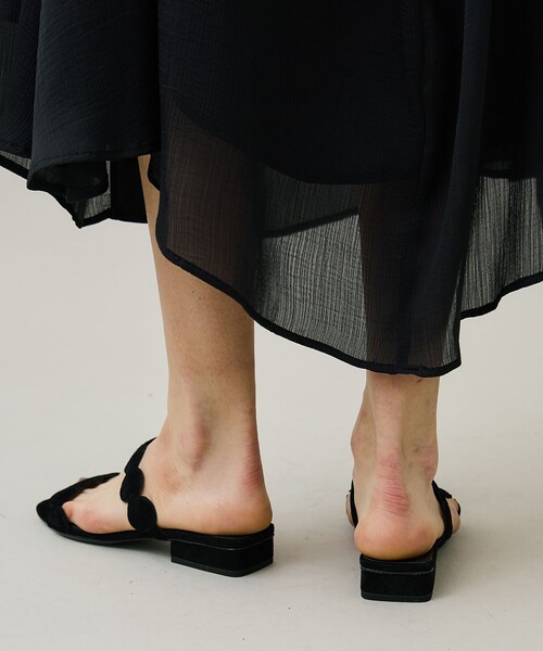 TSURU by Mariko Oikawa(ツルバイマリコオイカワ)の「【TSURU by MARIKO OIKAWA(ツルバイマリコオイカワ)】Relief(サンダル・レディース・ブラック・35/37/36)」の8枚目の写真