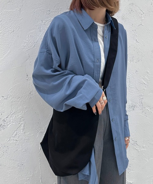 apres jour mignon（アプレジュールミニョン）の「キャンバスショルダーバッグ【ZOZOTOWN限定アイテム】（ショルダーバッグ・レディース・カーキ/アイボリー/ブラック・フリー）」の6枚目の写真