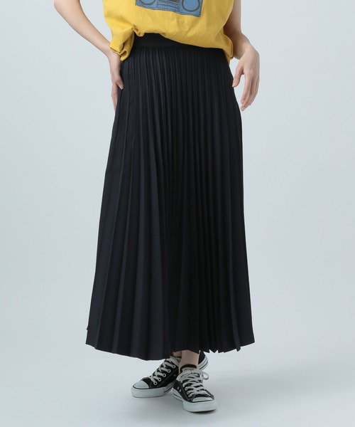 BAYFLOW(ベイフロー)の「リネンライクプリーツスカート(スカート・レディース・カーキ/ネイビー/ベージュ・SMALL/MEDIUM)」の10枚目の写真