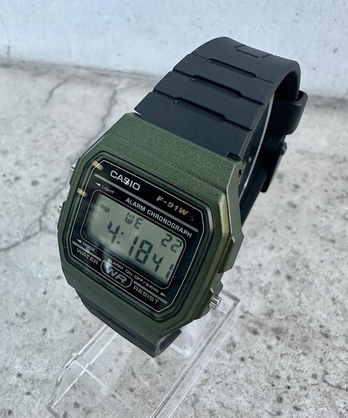 CASIO(カシオ)の「【CASIO】F-91W-1JH(デジタル腕時計・レディース・ブラック/オリーブ・FREE)」の9枚目の写真