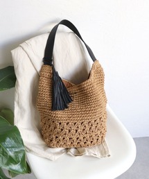 T・S・L | 柄編みペーパーワンショルダーバッグ(かごバッグ)