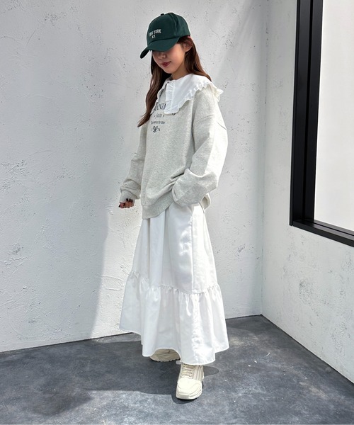 apres jour mignon(アプレジュールミニョン)の「フリルティアードワンピース【ZOZOTOWN限定アイテム】(ワンピース・レディース・ブラック/オフホワイト・MEDIUM/X-LARGE/SMALL)」の2枚目の写真