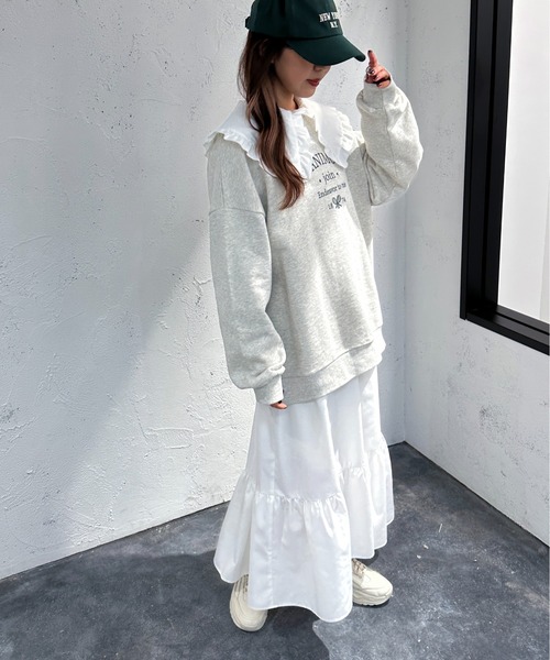 apres jour mignon(アプレジュールミニョン)の「フリルティアードワンピース【ZOZOTOWN限定アイテム】(ワンピース・レディース・ブラック/オフホワイト・MEDIUM/X-LARGE/SMALL)」の3枚目の写真