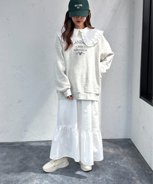 apres jour mignon(アプレジュールミニョン)の「フリルティアードワンピース【ZOZOTOWN限定アイテム】(ワンピース・レディース・ブラック/オフホワイト・MEDIUM/X-LARGE/SMALL)」の4枚目の写真