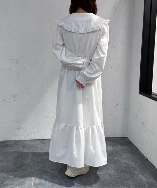 apres jour mignon(アプレジュールミニョン)の「フリルティアードワンピース【ZOZOTOWN限定アイテム】(ワンピース・レディース・ブラック/オフホワイト・MEDIUM/X-LARGE/SMALL)」の10枚目の写真