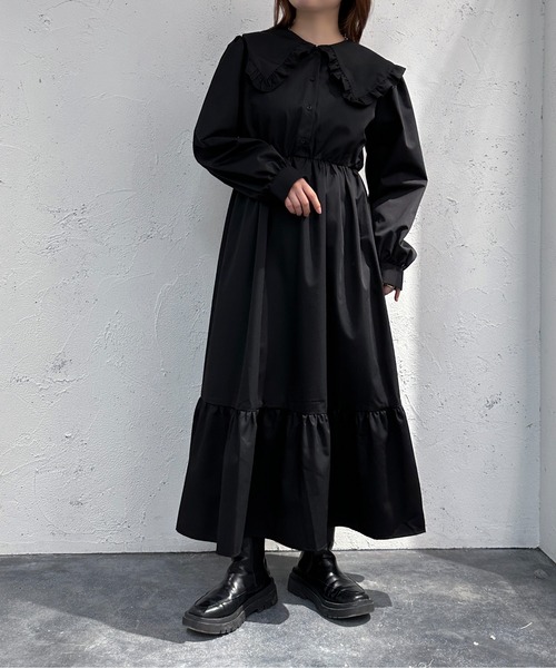apres jour mignon(アプレジュールミニョン)の「フリルティアードワンピース【ZOZOTOWN限定アイテム】(ワンピース・レディース・ブラック/オフホワイト・MEDIUM/X-LARGE/SMALL)」の22枚目の写真