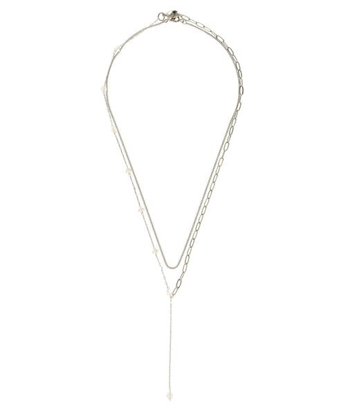 MERCURYDUO（マーキュリーデュオ）の「3WAY2連パールチェーンネックレス（ネックレス・レディース・シルバー/ゴールド・FREE）」の9枚目の写真