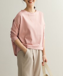 コットンバックタック7分袖プルオーバー