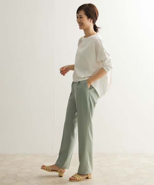 URBAN RESEARCH DOORS(アーバンリサーチドアーズ)の「コットンバックタック7分袖プルオーバー(Tシャツ/カットソー・レディース・ピンク/オフホワイト/ネイビー/ブルー・MEDIUM)」の13枚目の写真