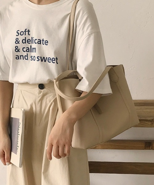 fd style(エフディ スタイル)の「ワイド ダブルハンドル トートバッグ(トートバッグ・レディース・Black/Beige/M.Brn/White・FREE)」の16枚目の写真