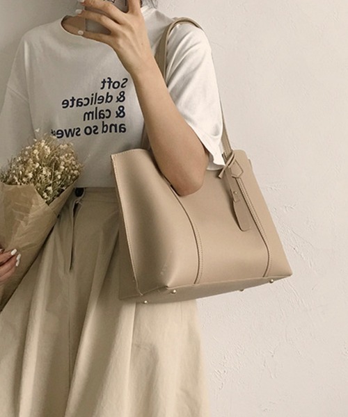 fd style(エフディ スタイル)の「ワイド ダブルハンドル トートバッグ(トートバッグ・レディース・Black/Beige/M.Brn/White・FREE)」の17枚目の写真