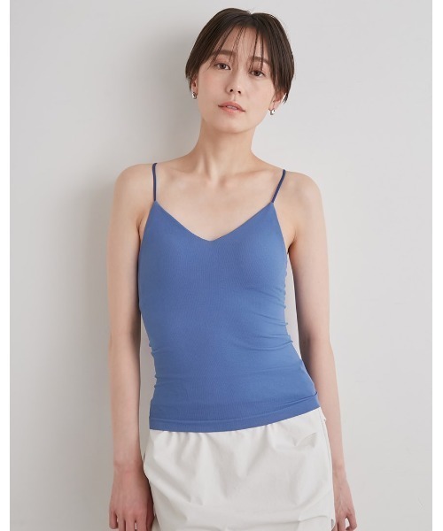 emmi（エミ）の「【emmi atelier】サントーニインナーキャミソール（キャミソール・レディース・ブルー/ホワイト/ブラック・FREE）」の11枚目の写真