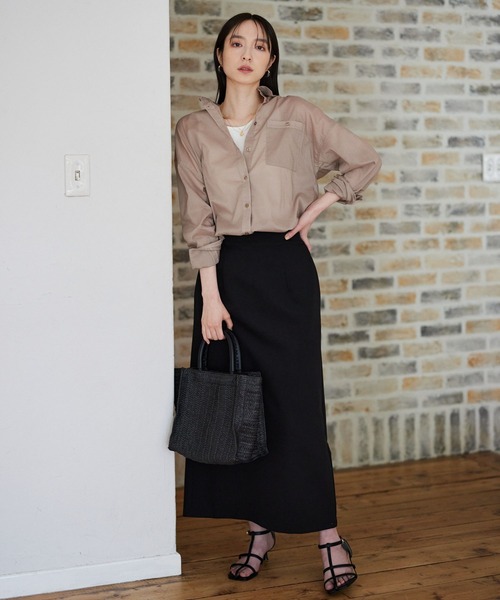 MASU シアーシャツ オーバーサイズがかわいいシアーシャツ 肩落ち キュート[品番