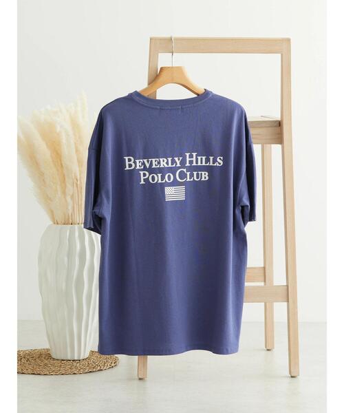 BEVERLY HILLS POLO CLUB（ビバリーヒルズポロクラブ）の「B.H POLO CLUB バックプリントTEE（Tシャツ/カットソー・レディース・オフホワイト/パープル/ブラック・FREE）」の5枚目の写真