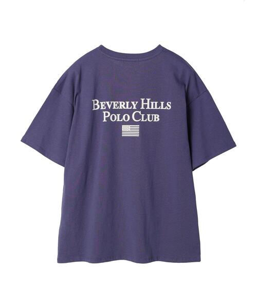 BEVERLY HILLS POLO CLUB（ビバリーヒルズポロクラブ）の「B.H POLO CLUB バックプリントTEE（Tシャツ/カットソー・レディース・オフホワイト/パープル/ブラック・FREE）」の9枚目の写真