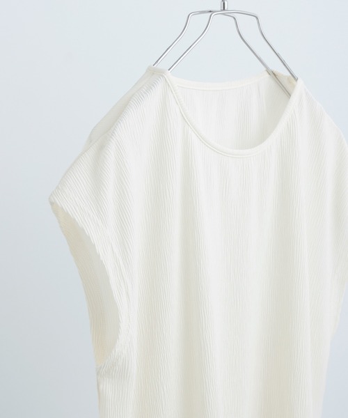 Fashion Letter(ファッションレター)の「プリーツトップス×パンツ セットアップ(Tシャツ/カットソー・レディース・ブラック/ブルー/アイボリー/グレイッシュベージュ・M)」の20枚目の写真