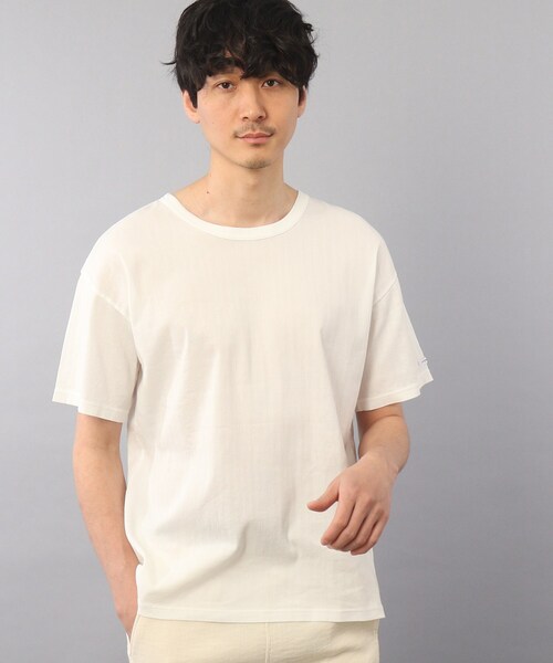 TAKEO KIKUCHI(タケオキクチ)の「【ビワコットン】 レギュラーTシャツ(ルームウェア/パジャマ・メンズ・ブラック/ホワイト/グレー/ネイビー・02/03)」の1枚目の写真