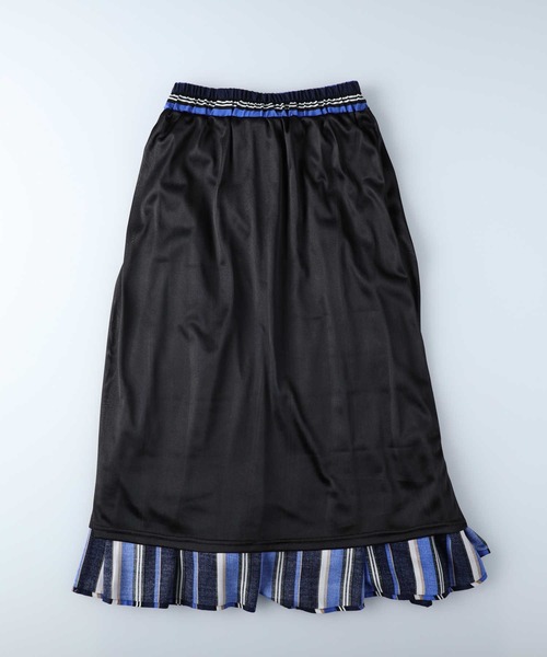 HONEYSUCKLE ROSE（ハニーサックルローズ）の「【HONEYSUCKLE ROSE】マルチストライプスカート（スカート・レディース・ホワイト×ネイビー/ネイビー・L/M）」の4枚目の写真