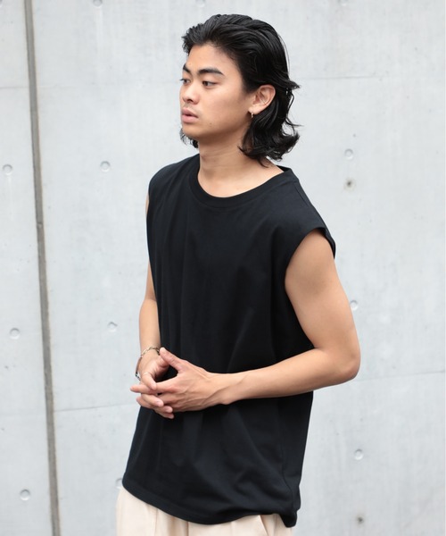 UNIVERSAL OVERALL(ユニバーサルオーバーオール)の「【UNIVERSAL OVERALL】2Pパック ワイドヘビーウェイト ノースリーブUVOP-003A(Tシャツ/カットソー・メンズ・グレー/ブラック/ホワイト・M/L/XL/S)」の8枚目の写真