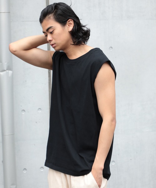 UNIVERSAL OVERALL(ユニバーサルオーバーオール)の「【UNIVERSAL OVERALL】2Pパック ワイドヘビーウェイト ノースリーブUVOP-003A(Tシャツ/カットソー・メンズ・グレー/ブラック/ホワイト・M/L/XL/S)」の9枚目の写真