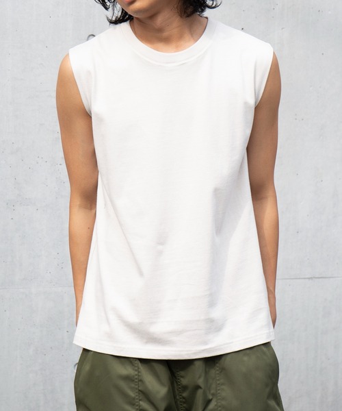 UNIVERSAL OVERALL(ユニバーサルオーバーオール)の「【UNIVERSAL OVERALL】2Pパック ワイドヘビーウェイト ノースリーブUVOP-003A(Tシャツ/カットソー・メンズ・グレー/ブラック/ホワイト・M/L/XL/S)」の12枚目の写真