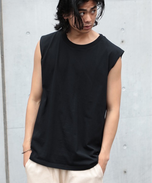 UNIVERSAL OVERALL(ユニバーサルオーバーオール)の「【UNIVERSAL OVERALL】2Pパック ワイドヘビーウェイト ノースリーブUVOP-003A(Tシャツ/カットソー・メンズ・グレー/ブラック/ホワイト・M/L/XL/S)」の16枚目の写真