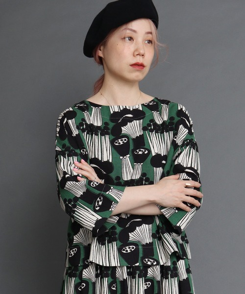 peu pres(プープレ)の「●マッシュルームプリント後ろあきBL(シャツ/ブラウス・レディース・ブラウン/グリーン・FREE)」の22枚目の写真