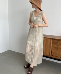 LOWRYS FARM | クリンクルノースリーブワンピース　 905388(ワンピース)