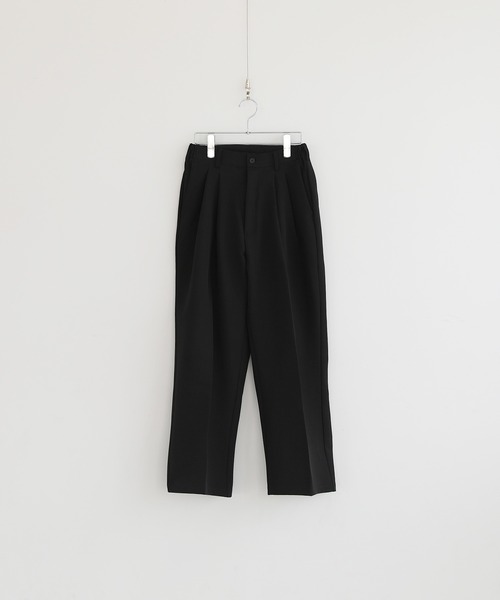 LILL（リル）の「ドレープセンタープレスセミワイドスラックスパンツ（スラックス・メンズ・ライトグレー/ブラック・L/M/S/XL）」の12枚目の写真