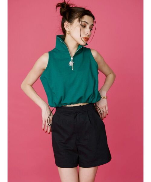 EVRIS（エヴリス）の「ハイウエストショートパンツ（その他パンツ・レディース・ブラック/ブルー/アイボリー・MEDIUM/SMALL）」の8枚目の写真