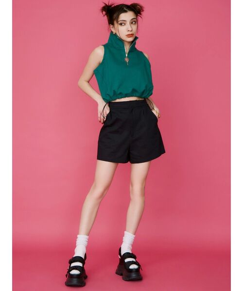 EVRIS（エヴリス）の「ハイウエストショートパンツ（その他パンツ・レディース・ブラック/ブルー/アイボリー・MEDIUM/SMALL）」の7枚目の写真