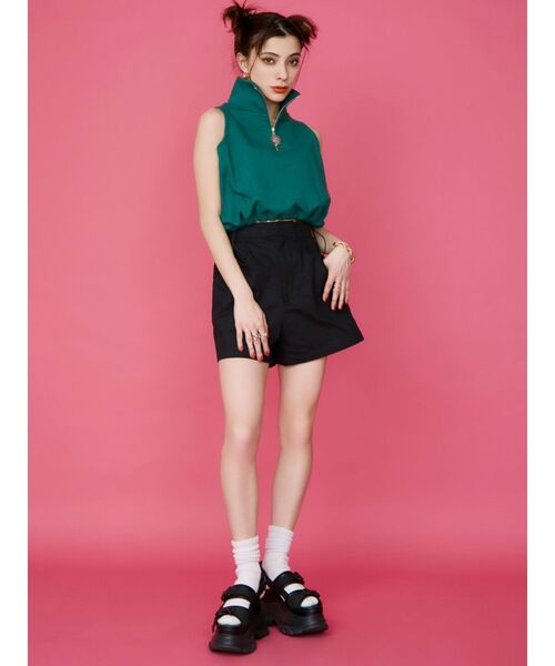 EVRIS（エヴリス）の「ハイウエストショートパンツ（その他パンツ・レディース・ブラック/ブルー/アイボリー・MEDIUM/SMALL）」の6枚目の写真