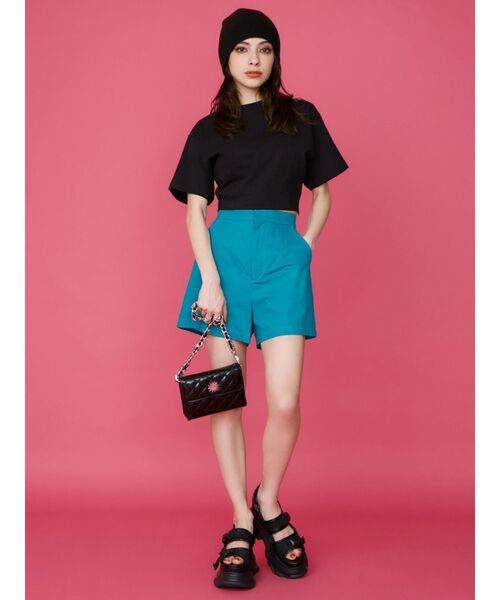EVRIS（エヴリス）の「ハイウエストショートパンツ（その他パンツ・レディース・ブラック/ブルー/アイボリー・MEDIUM/SMALL）」の17枚目の写真