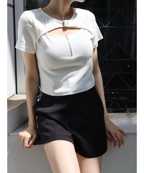 EVRIS（エヴリス）の「ハイウエストショートパンツ（その他パンツ・レディース・ブラック/ブルー/アイボリー・MEDIUM/SMALL）」の20枚目の写真