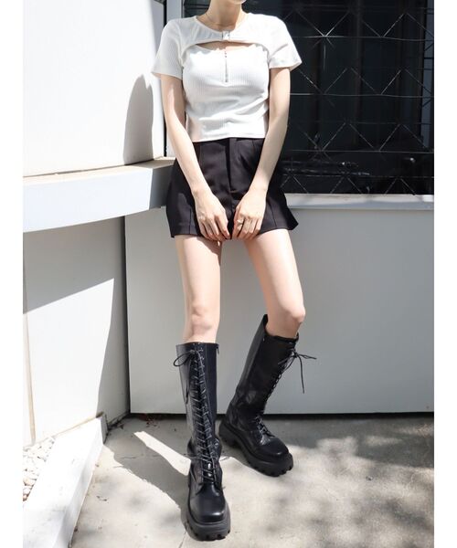 EVRIS（エヴリス）の「ハイウエストショートパンツ（その他パンツ・レディース・ブラック/ブルー/アイボリー・MEDIUM/SMALL）」の21枚目の写真