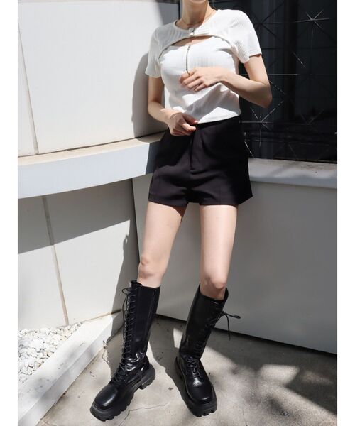 EVRIS（エヴリス）の「ハイウエストショートパンツ（その他パンツ・レディース・ブラック/ブルー/アイボリー・MEDIUM/SMALL）」の22枚目の写真