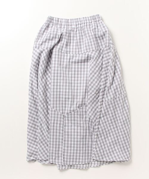 Dream garden（ドリームガーデン）の「ギンガム チェック フレア スカート（スカート・レディース・グレー系/ブラウン系/レッド系/ブルー系/ブラック系・FREE）」の6枚目の写真
