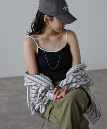 バイカラーカップ付きキャミ