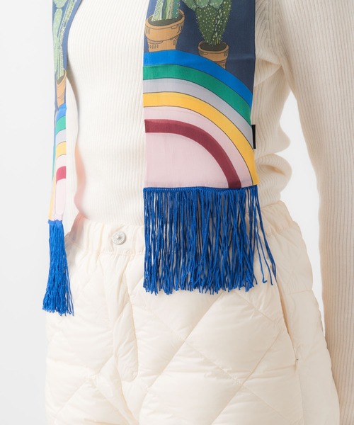 salle de bal（サルデバル）の「サボテン スカーフ ビンテージ風スカーフ ヴィンテージ風 スカーフ フリンジスカーフ MEI vintage scarf（バンダナ/スカーフ・レディース・その他1/その他2・FREE）」の5枚目の写真