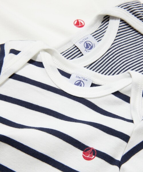 PETIT BATEAU（プチバトー）の「半袖ボディ３枚組（ロンパース・キッズ・その他・24MONTH/12MONTH/6MONTH/18MONTH）」の3枚目の写真