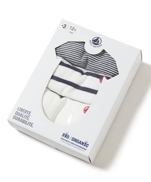 PETIT BATEAU（プチバトー）の「半袖ボディ３枚組（ロンパース・キッズ・その他・24MONTH/12MONTH/6MONTH/18MONTH）」の4枚目の写真