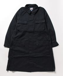 【HOUSTON】US.ARMY スラブ サテン フィー KHAKI ルドロングジャケット