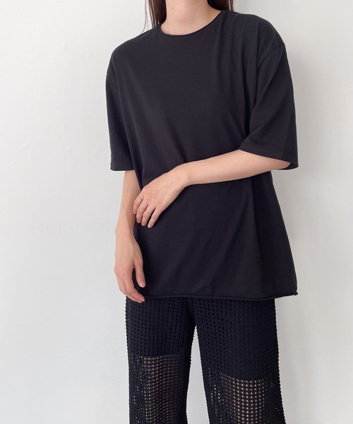 CANAL JEAN(キャナルジーン)の「RED CHOP WORKS ボックスTシャツ(Tシャツ/カットソー・レディース・ホワイト/ブラック・ONE SIZE)」の12枚目の写真