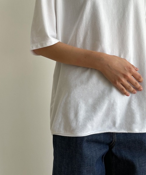 CANAL JEAN(キャナルジーン)の「RED CHOP WORKS ボックスTシャツ(Tシャツ/カットソー・レディース・ホワイト/ブラック・ONE SIZE)」の17枚目の写真