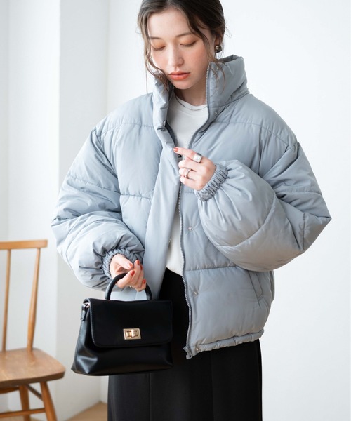 WEGO(ウィゴー)の「WEGO/2WAYパテッドジャケット(ダウンジャケット/コート・レディース・ブラック/グレー/サックスブルー/オフホワイト・SMALL/MEDIUM)」の10枚目の写真